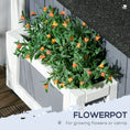 Load image into Gallery viewer, Wooden Outdoor Cat House with Flower Pot, Windows, Multiple Entrances, Water-Resistant Roof - Grey
