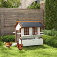 Load image into Gallery viewer, 47" Chicken Coop Wooden Chicken House Rabbit Hutch Raised Poultry Cage Portable Hen Pen Backyard with Nesting Box and Handles
