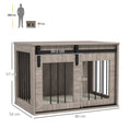 Load image into Gallery viewer, Dog Crate Furniture, Dog House Furniture Style for Medium Breeds, Pet Kennel with Removable Cushion for Indoor Use, 80 x 54 x 57cm, Brown
