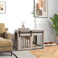 Load image into Gallery viewer, Dog Crate Furniture, Dog House Furniture Style for Medium Breeds, Pet Kennel with Removable Cushion for Indoor Use, 80 x 54 x 57cm, Brown
