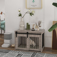 Load image into Gallery viewer, Dog Crate Furniture, Dog House Furniture Style for Medium Breeds, Pet Kennel with Removable Cushion for Indoor Use, 80 x 54 x 57cm, Brown
