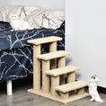 Load image into Gallery viewer, 4-Step Multi-Level Carpeted Cat Scratching Post Pet Stairs, Cream White
