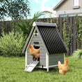 Load image into Gallery viewer, Chicken Coop for 2 Hens, Outdoor Wooden Chicken House with Removable Nesting Box & Roosting Bar, Tray, Ramp, Poultry Cage Rabbit Hutch, 31" x 29" x 43", Grey
