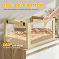 Load image into Gallery viewer, PawHut Wooden Hamster Cage, 3 Tier Small Animal Cage with Detachable 12.6" Deep Bottom, Hut, Seesaw, Exercise Wheel, Ramps, Hamster Habitat for Dwarf, Gerbil, 24" x 16" x 29.5"
