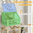 Load image into Gallery viewer, Wooden Hamster Cage, 3 Tier Gerbil Cage with Detachable 32cm Deep Bottom, Hut, Seesaw, Exercise Wheel, Ramps, Natural Wood Finish
