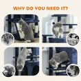 Charger l'image dans la visionneuse de la galerie, 63" Cat Tree, Cat Tower for Indoor Cats with Scratching Posts, Cat Condos, Bed, Platforms, Ramp, Toy Ball, Cat Activity Center, Dark Blue
