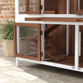Load image into Gallery viewer, Rabbit Hutch Outdoor Guinea Pig Hutch 2 Tier Wooden Cage w/ Ramp, Divider, Openable Roof, 125 x 48 x 100cm - Brown
