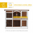 Load image into Gallery viewer, Rabbit Hutch Outdoor Guinea Pig Hutch 2 Tier Wooden Cage w/ Ramp, Divider, Openable Roof, 125 x 48 x 100cm - Brown
