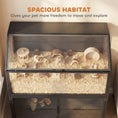 Load image into Gallery viewer, Hamster Cage with Storage Cabinet, Small Animal Cage with Easy View Acrylic Panels and Openable Top, Large Guinea Pig Habitat for Rat, Hedgehog, Gerbil, 41" x 16" x 40" H, Black
