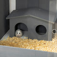Load image into Gallery viewer, Wooden Hamster Cage, Small Animal Hutch for Dwarf Hamsters, Gerbils, Rutin Chickens w/ Huts, Shelf, 82 x 45 x 81cm - Dark Grey
