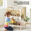 Load image into Gallery viewer, Wooden Hamster Cage, Gerbil Cage with Openable Top, Removable Tray, Seesaws, Water Bottle, Transparent Panels for Syrian, Dwarf Hamsters and Gerbils, 33.1" x 20.9" x 43.3"
