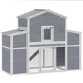 Load image into Gallery viewer, 66.5" Large Chicken Coop, Wooden Chicken House with 2 Nesting Boxes, Sliding Tray & Ramp, Waterproof Roof, Outdoor Hen House Poultry Cage for Backyard, Farm, for 2-4 Hens
