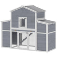 Load image into Gallery viewer, 66.5" Large Chicken Coop, Wooden Chicken House with 2 Nesting Boxes, Sliding Tray & Ramp, Waterproof Roof, Outdoor Hen House Poultry Cage for Backyard, Farm, for 2-4 Hens
