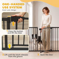 Load image into Gallery viewer, Baby Gate, Pet Gate with 3 Extensions, Auto-Close, Two-Way Open, Pressure Mounted for Stair, Doorways and Hallways, 36"H, Black
