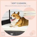 Load image into Gallery viewer, PawHut Wicker Dog House Outdoor with Canopy, Rattan Dog Bed with Water-resistant Cushion, Raised Dog Bed for Small, Medium Dogs up to 66 lbs, 19.75" in Length, Brown Wicker, White Cushion
