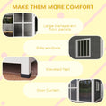 Load image into Gallery viewer, Outdoor Dog Kennel, Wooden Dog House with Asphalt Openable Top, Removable Floor, Clear Front Panel, Curtain, Windows, Dog Shelter for Small, Medium, Large Dogs, 103 x 77 x 83cm, Light Grey
