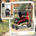 Charger l'image dans la visionneuse de la galerie, Pet Stroller for Small Medium Large Dogs and Cats, Foldable Dog Stroller with 4 Wheels, Shock-Absorbing Frame, Safety Leashes, Brakes, for Pets up to 66 lbs, Black
