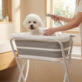 Load image into Gallery viewer, 2 in 1 Dog Bath Tub, Dog Washing Station for Bathing and Grooming, Elevated Shower Bath Tub, Collapsible Foldable Portable Bathtub for Small Dogs Puppy Cats Pet, Indoor and Outdoor
