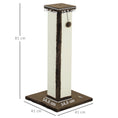 Load image into Gallery viewer, Cat Scratching Post for Indoor Cats, 81cm Cat Scratcher, Vertical Full Scratcher with Natural Sisal Rope, Hanging Ball and Soft Plush, Brown
