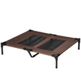 Load image into Gallery viewer, Large Raised Dog Bed Cat Elevated Lifted Cooling Portable Camping Basket Outdoor Indoor Mesh Pet Cot Metal Frame Brown
