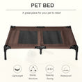 Load image into Gallery viewer, Large Raised Dog Bed Cat Elevated Lifted Cooling Portable Camping Basket Outdoor Indoor Mesh Pet Cot Metal Frame Brown
