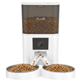 Load image into Gallery viewer, 6L Smart Cat Feeder with HD Camera for 2 Cats Dual-band WiFi & App Timed Feeding
