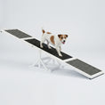 Load image into Gallery viewer, Pupstacle 83" Wooden Dog Agility Seesaw with Anti-Slip Surface White
