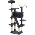 Load image into Gallery viewer, 59 Inch Cat Tree, Large Multi-Level Cat Tower with Sisal Scratching Posts, Cozy Condo, Top Perch, Ladder and Interactive Balls for Indoor Kittens, Dark Grey
