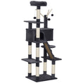 Load image into Gallery viewer, 59 Inch Cat Tree, Large Multi-Level Cat Tower with Sisal Scratching Posts, Cozy Condo, Top Perch, Ladder and Interactive Balls for Indoor Kittens, Dark Grey
