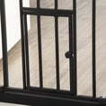 Load image into Gallery viewer, 41"H Dog Gate with Cat Door, Pet Gate with Small Door, Easy Open Indoor Dog Gates for Doorways, House, Stair, 29"-40" Long, Black
