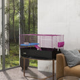 Load image into Gallery viewer, Guinea Pig Cage Chinchillas Rabbit Small Animal Cage with Ramp, Dish, Water Bottle, 99 x 52 x 53cm, Black
