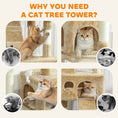 Load image into Gallery viewer, 68 inches Cat Tree, Multi-Level Large Cat Tower Condo with Scratching Posts, Perches, Cat Houses, Dangling Toy, Light Brown
