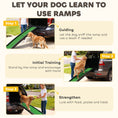 Load image into Gallery viewer, Folding Dog Ramp for Car, Truck, SUV, 61 Inches Portable Pet Ramp with Grass Surface, Non Slip with Raised Side Rails
