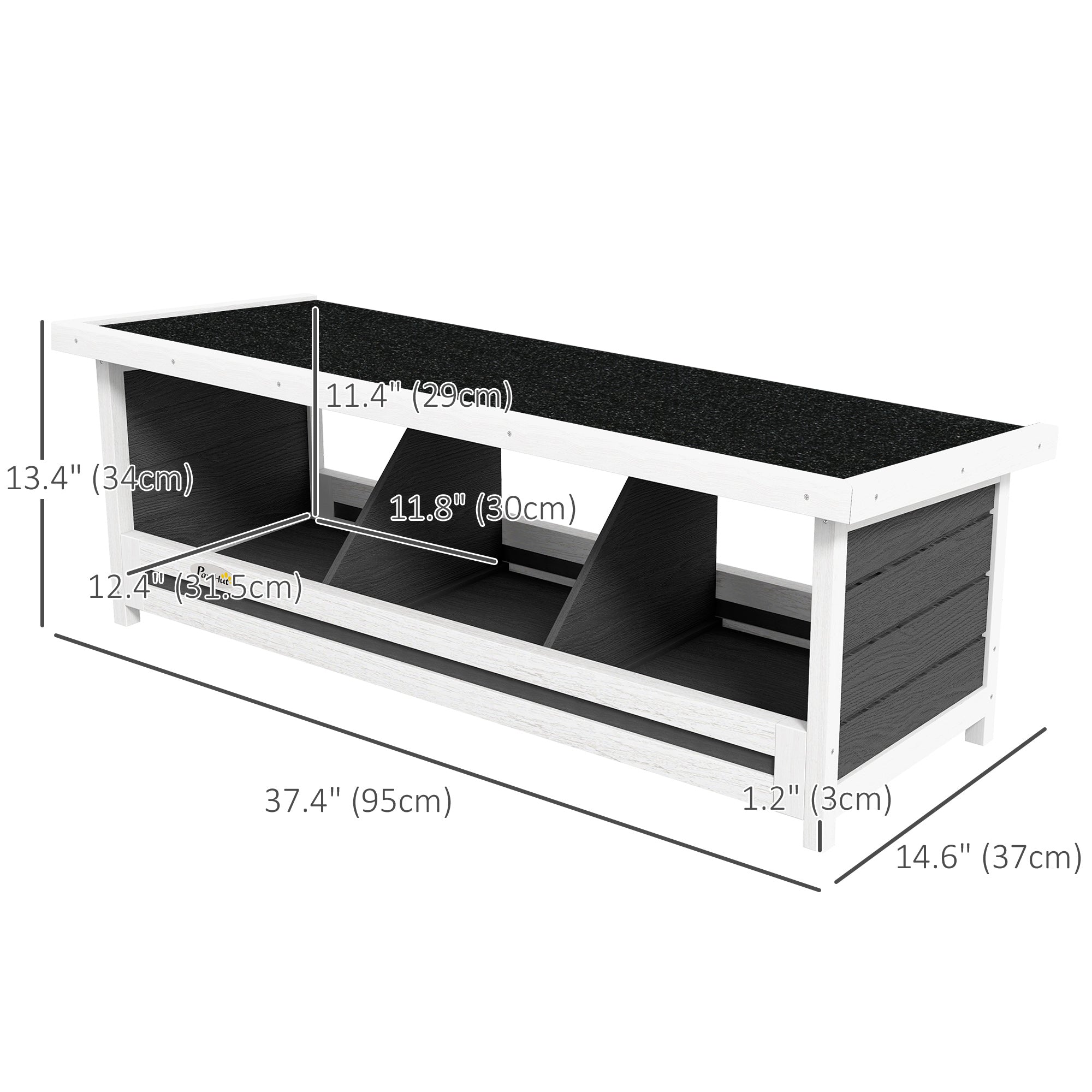 Wood Nesting Boxes for Chickens, Laying Nest Box, Chicken Coop Accessories with Asphalt Roof, Easy to Assemble, Fits Up to 3 Chickens, Grey