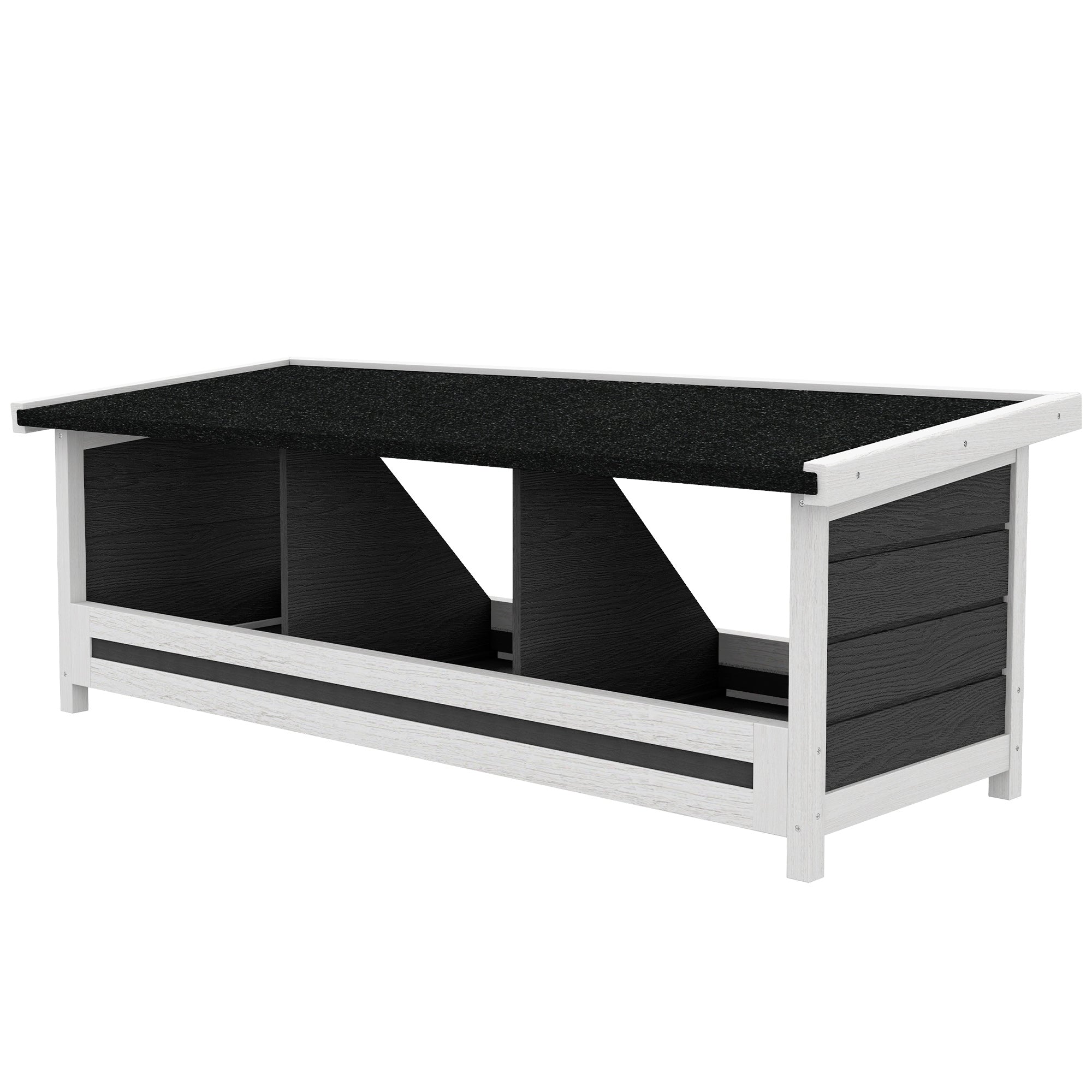 Wood Nesting Boxes for Chickens, Laying Nest Box, Chicken Coop Accessories with Asphalt Roof, Easy to Assemble, Fits Up to 3 Chickens, Grey
