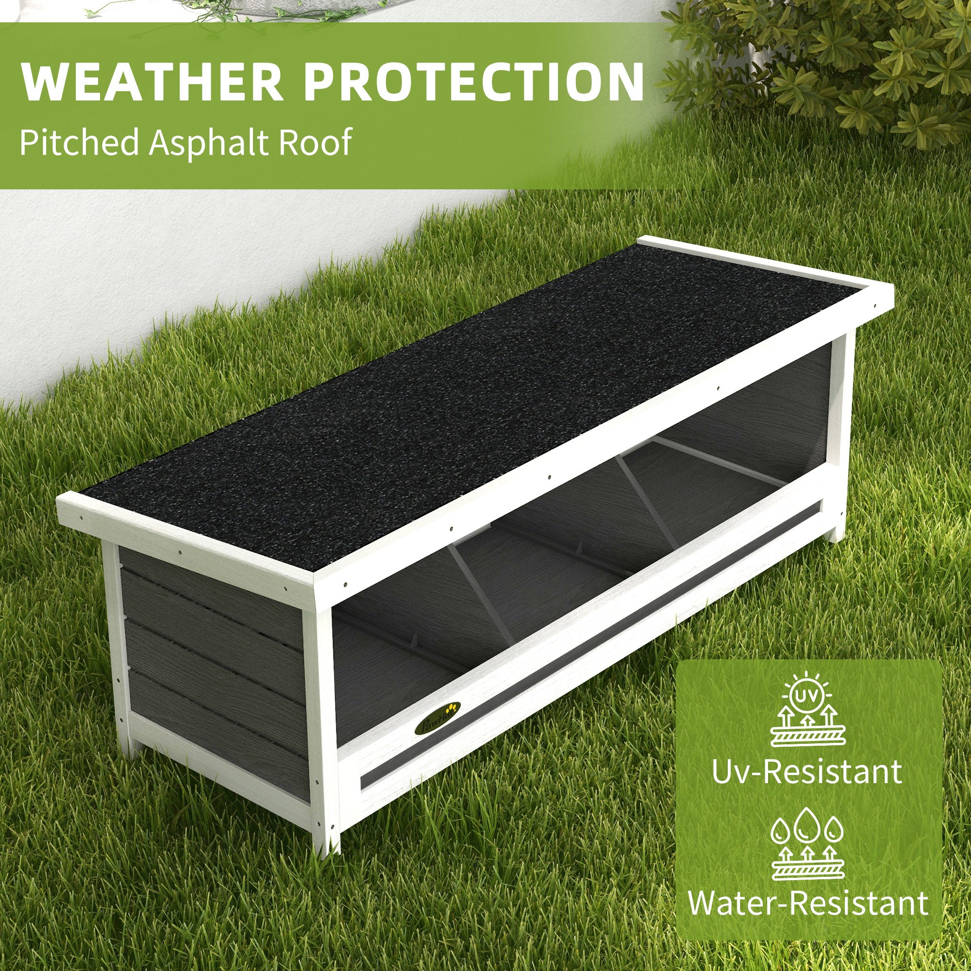Wood Nesting Boxes for Chickens, Laying Nest Box, Chicken Coop Accessories with Asphalt Roof, Easy to Assemble, Fits Up to 3 Chickens, Grey