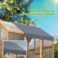 Load image into Gallery viewer, Large Wooden Chicken Coop for 6-8 Hens, Walk-in Chicken Run with Waterproof Cover, Nesting Boxes and Perches, Outdoor Poultry Cage Rabbit Hutch for Backyard, 66" x 72" x 72", Yellow

