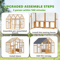 Load image into Gallery viewer, Large Wooden Chicken Coop for 6-8 Hens, Walk-in Chicken Run with Waterproof Cover, Nesting Boxes and Perches, Outdoor Poultry Cage Rabbit Hutch for Backyard, 66" x 72" x 72", Yellow

