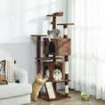 Load image into Gallery viewer, 63" Cat Tree, Cat Tower for Indoor Cats with Scratching Posts, Cat Condos, Bed, Platforms, Ramp, Toy Ball, Cat Activity Center, Light Brown
