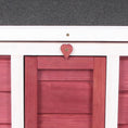 Load image into Gallery viewer, Wooden Rabbit Hutch Outdoor, Guinea Pig Hutch, Rabbit Hideaway, Cat House, Bunny Cage Small Animal House with Openable Roof, 51 x 42 x 43 cm, Red
