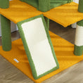 Charger l'image dans la visionneuse de la galerie, 54" Cat Tree, Cat Tower for Indoor Cats with Scratching Posts, Cat Condos, Bed, Platforms, Ramp, Toy Ball, Cat Activity Center, Green
