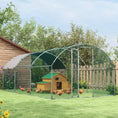 Load image into Gallery viewer, Galvanized Large Metal Chicken Coop Cage Walk-in Enclosure Poultry Hen Run House Playpen Rabbit Hutch with Cover for Outdoor Backyard 9.2' x 18.7' x 6.5' Silver
