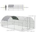 Load image into Gallery viewer, Galvanized Large Metal Chicken Coop Cage Walk-in Enclosure Poultry Hen Run House Playpen Rabbit Hutch with Cover for Outdoor Backyard 9.2' x 18.7' x 6.5' Silver
