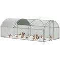 Load image into Gallery viewer, Walk In Chicken Run Galvanised Chicken Coop Hen Poultry House Cage Rabbit Hutch Pet Playpen Garden with Water-Resist Cover, 5.7 x 2.8 x 2m
