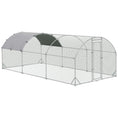 Load image into Gallery viewer, Galvanized Large Metal Chicken Coop Cage Walk-in Enclosure Poultry Hen Run House Playpen Rabbit Hutch with Cover for Outdoor Backyard 9.2' x 18.7' x 6.5' Silver
