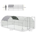 Load image into Gallery viewer, Walk In Chicken Run Galvanised Chicken Coop Hen Poultry House Cage Rabbit Hutch Pet Playpen Garden with Water-Resist Cover, 5.7 x 2.8 x 2m
