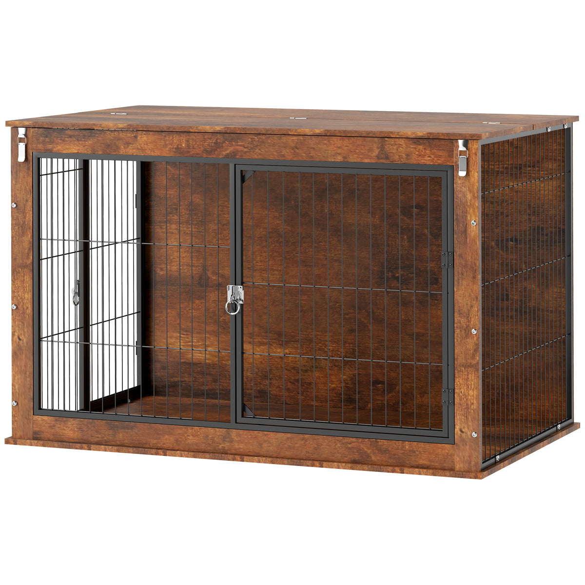PawHut Dog Crate Furniture w/ Openable Top, 2 Doors, for Extra Large ...