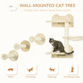 Load image into Gallery viewer, 4 Piece Cat Shelves Cat Wall Furniture Wall-Mounted Cat Tree for Indoor Cat w/ Hammock, Steps, Platforms, Scratching Post - Beige
