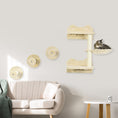 Load image into Gallery viewer, 4 Piece Cat Shelves Cat Wall Furniture Wall-Mounted Cat Tree for Indoor Cat w/ Hammock, Steps, Platforms, Scratching Post - Beige
