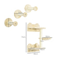 Load image into Gallery viewer, 4 Piece Cat Shelves Cat Wall Furniture Wall-Mounted Cat Tree for Indoor Cat w/ Hammock, Steps, Platforms, Scratching Post - Beige
